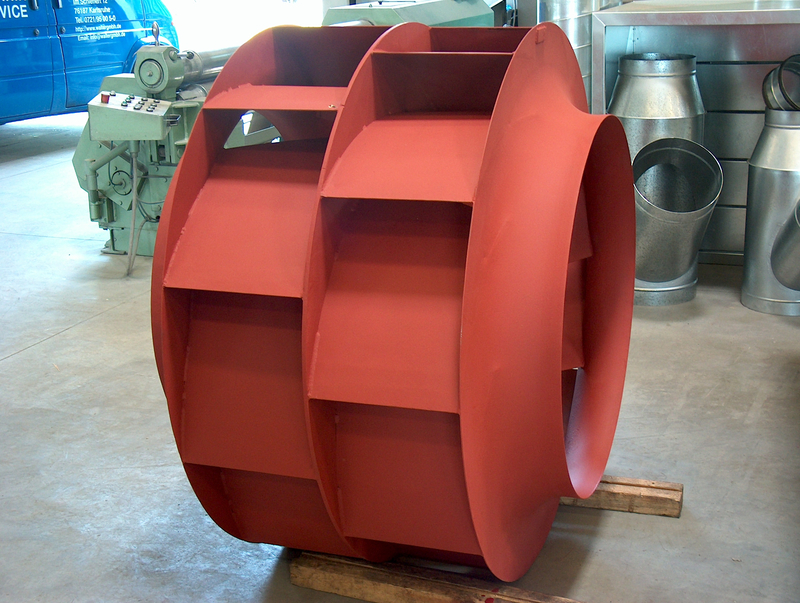 Fertig gewuchtetes und lackiertes Ventilator-Laufrad